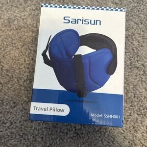Travel pillow with eye mask